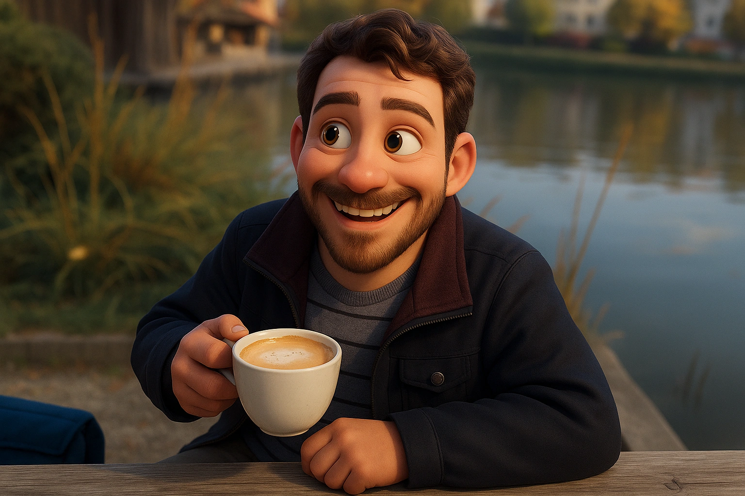 3D style transformation of a photo of a man - After