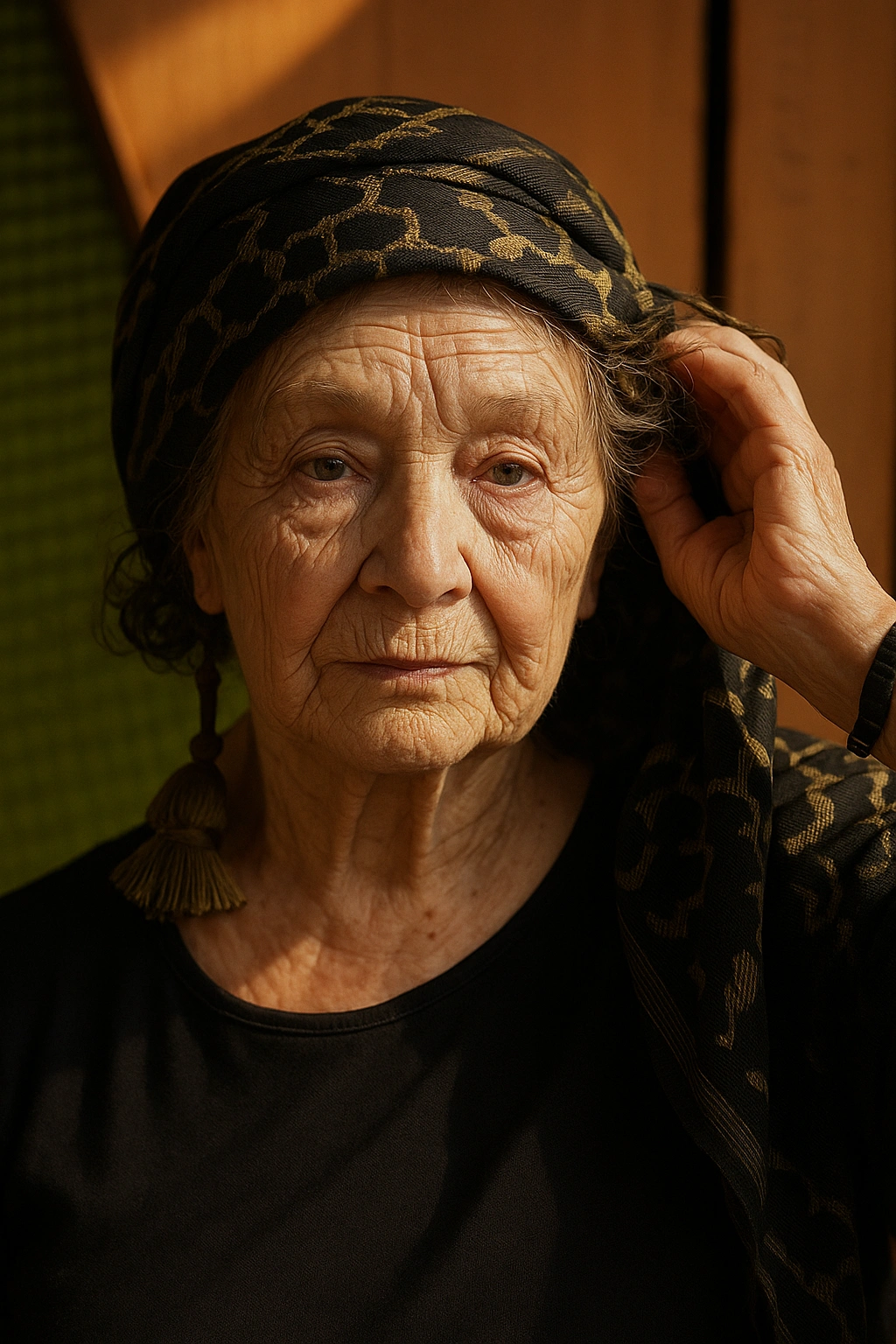Transformation of a young woman into an old woman - After