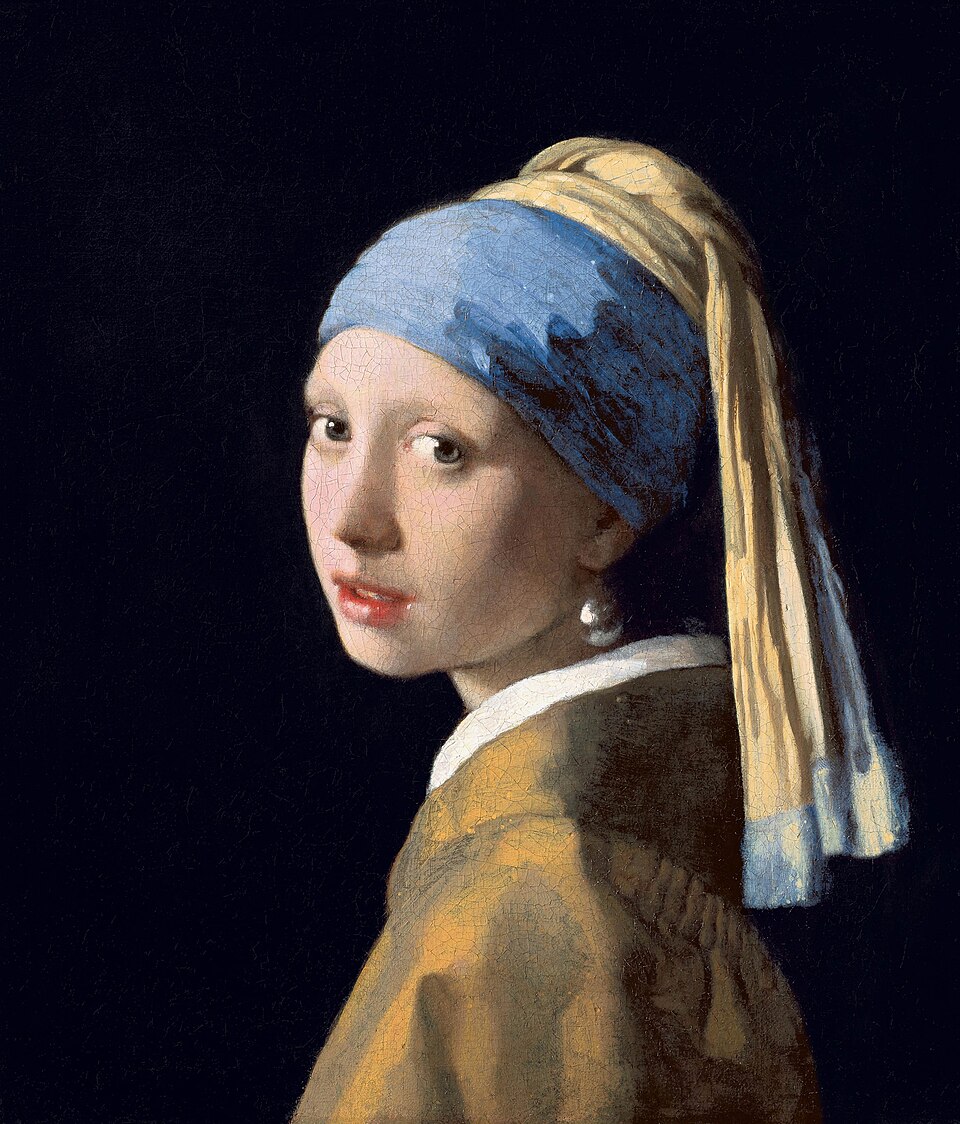 In-style transformation of a photo of a girl with pearl earring - Before