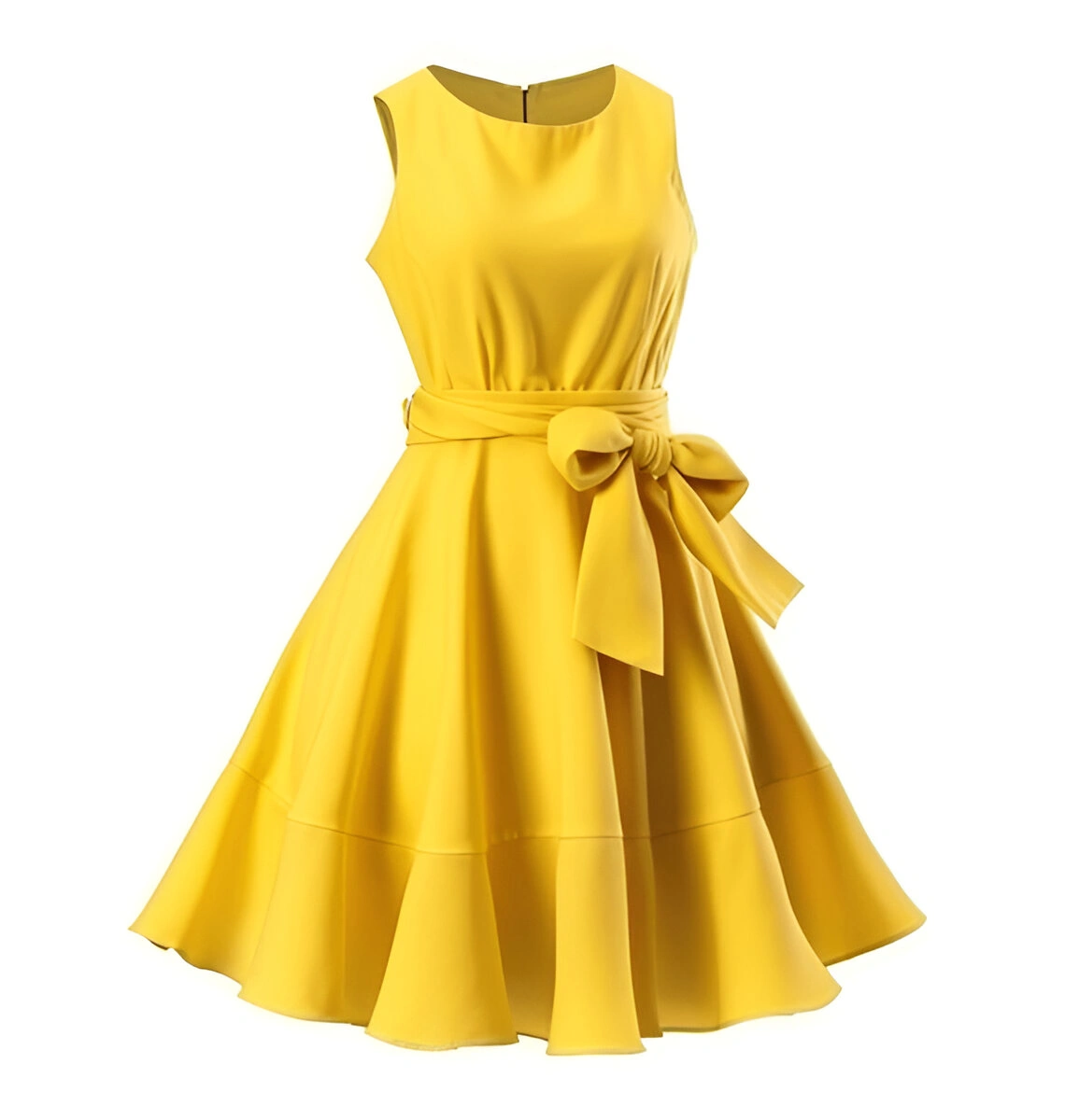 Nano Banana AI outfit try-on combining OOTD inspiration with a yellow dress, generating a cohesive styled look - Original 2